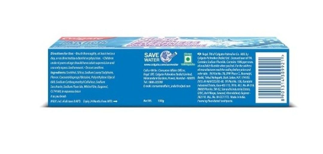 Colgate Maxfresh Toothpaste Blue Gel Paste (Peppermint Ice 150gm) uploaded by Finesse Boutique on 5/8/2021