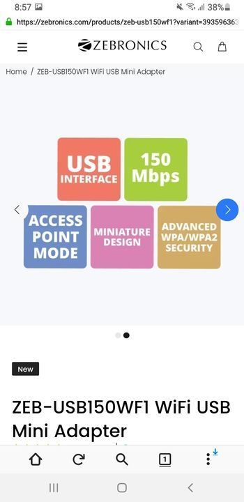 Zebronics-usb wifi adapter uploaded by Onsite enterprises on 5/8/2021