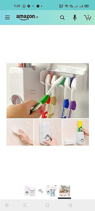 Toothpest Dispenser with  Toothbrush Holder Multi Color (White

 uploaded by Wholesale Bazaar  on 8/1/2020