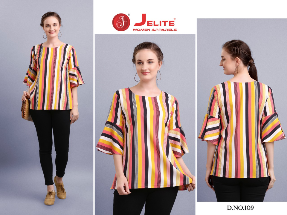 Post image Women Stylish Western Tops In Polyester Crepe
Available in Catalogue set
Total designs-8
Sizes. : M,L,XL,XXL