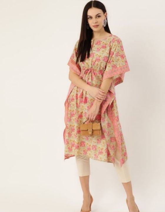 Maaesa cotton pink kaftan kurti uploaded by Fashion hub on 5/9/2021