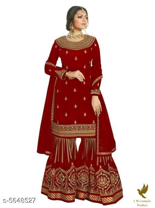 Georgette Semi-Stitched Suits & Dress Materials (Single Pack) uploaded by Women's fassion on 5/9/2021