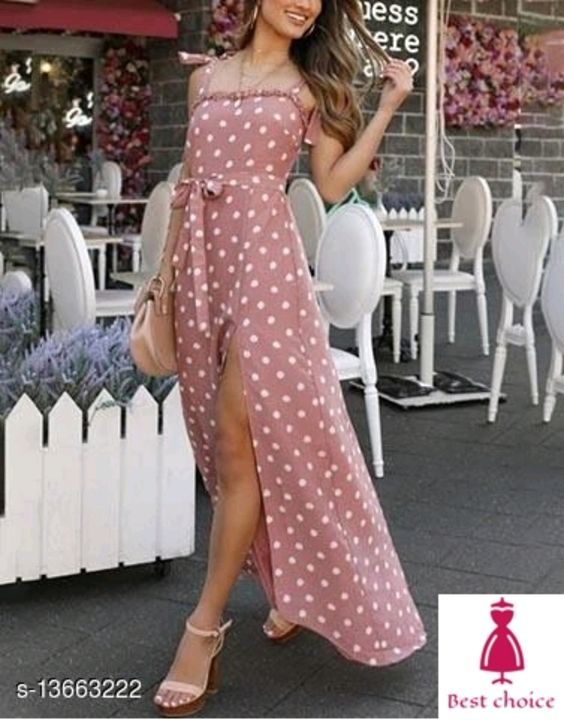 Parisian strettes pink polka dress uploaded by business on 5/10/2021