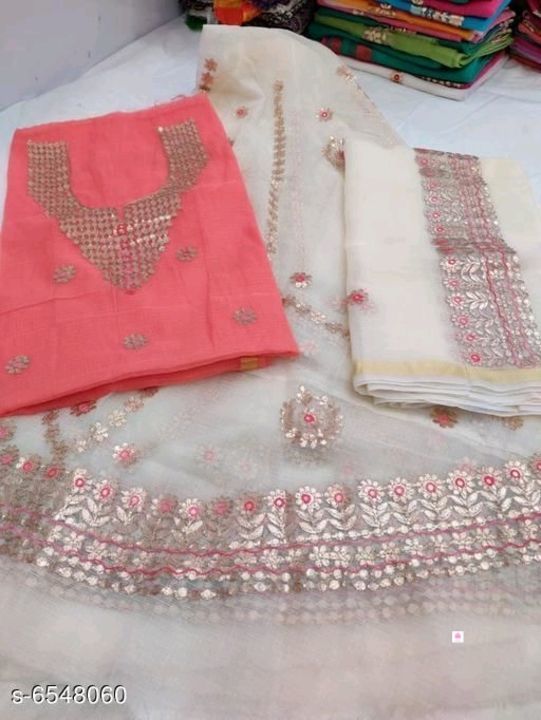 Embroidered  cotton dress materials.....  uploaded by business on 5/10/2021