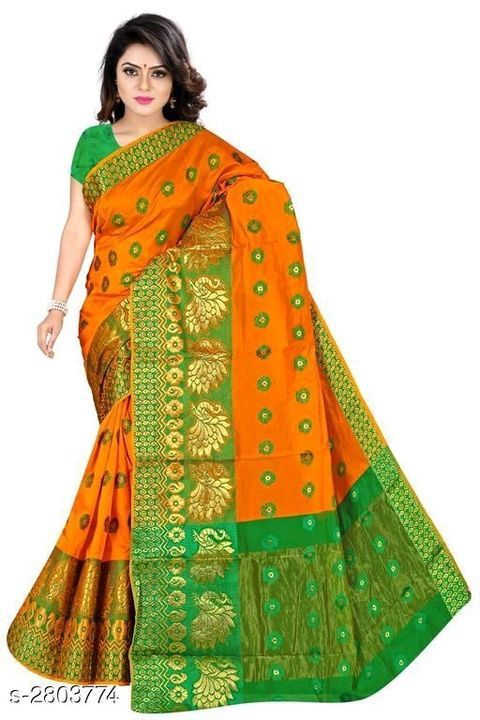 Catalog Name: *Tiya Attractive Banarasi Cotton Silk Sarees  uploaded by Padmini Shop on 5/10/2021