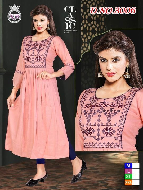 Post image I want 10 10 of Embroidery design kurti.
Below are some sample images of what I want.