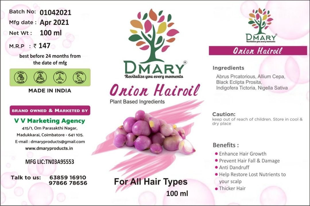 Onion hair oil uploaded by Dmary Products on 5/10/2021