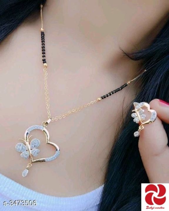 american daimond pendant set uploaded by balaji creations on 5/10/2021