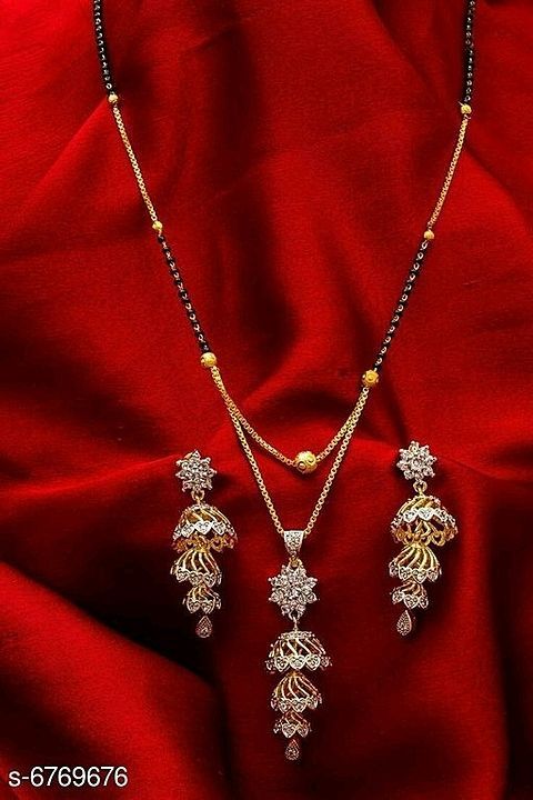 Catalog Name:*Twinkling Unique Mangalsutras*
Base Metal: Alloy
Plating: Gold Plated
Stone Type: Arti uploaded by All products group on 8/2/2020