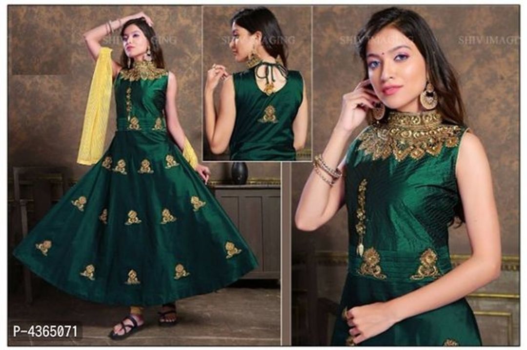 Party Wear Taffeta Silk Designer Gowns uploaded by business on 5/11/2021