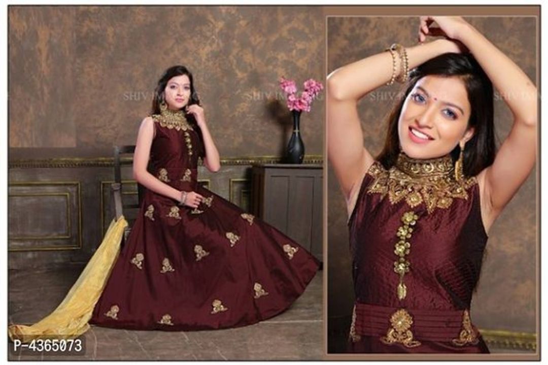 Party Wear Taffeta Silk Designer Gowns
 uploaded by Padmini Shop on 5/11/2021