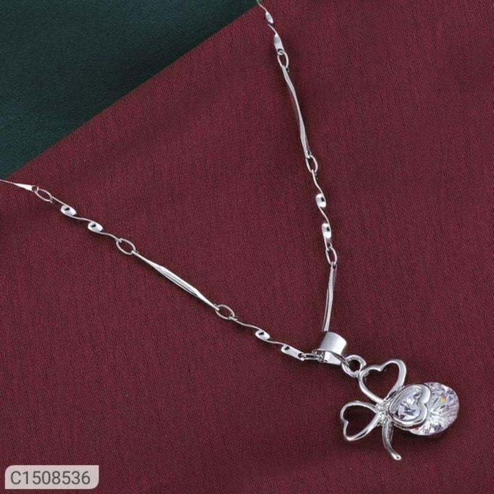 Trendy Silver Plated & Diamond Pendant With Chain Vol-2 uploaded by Sadhu store on 5/11/2021