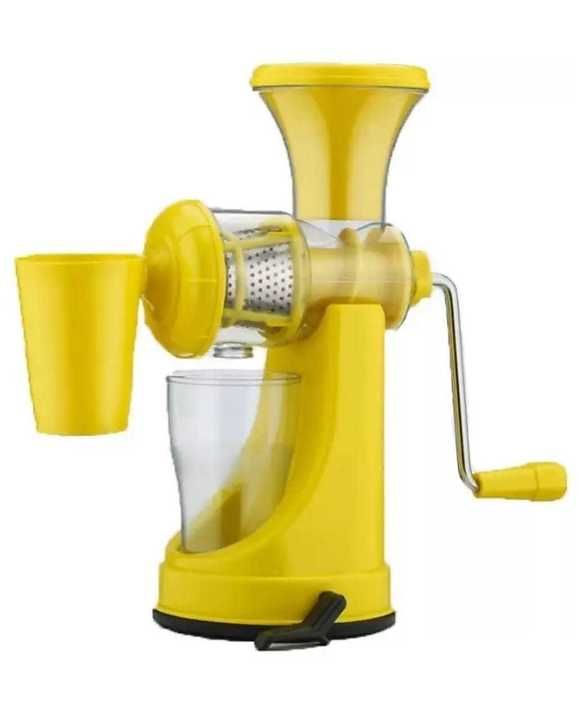 Post image Fruit &amp; Vegetable Mixer Hand Juicer 

Price: 230 including GST
Color Variant:- Yellow, Green, Orange

Products Description:-

Fruit &amp; Vegetable Juicer is a high quality juicer. It  retains original fruit test. Patented anti-drip system for serving clear and fresh juice straight from the juicer. 

Easy manual operation. Handy and comfortable to use. 

All parts are easily detachable for easy manual wash.

Made from abs vergin plastic and stainless steel.

Food grade material with metal handle which are totally harmless for health.

This  juicer is good for Orange 🍊, Pineapple 🍍, Grapes 🍇, Sweet Lime, Watermelon 🍉, Pomegranate, Bitter Gourd(Karela), Tomato 🍅 etc.

Get fresh juice in a minute.

This is non electric and easy to operate.

Weight:- 300 gram approx.

Price:- 230 including 18% GST

Best Quality Products from R S Enterprise