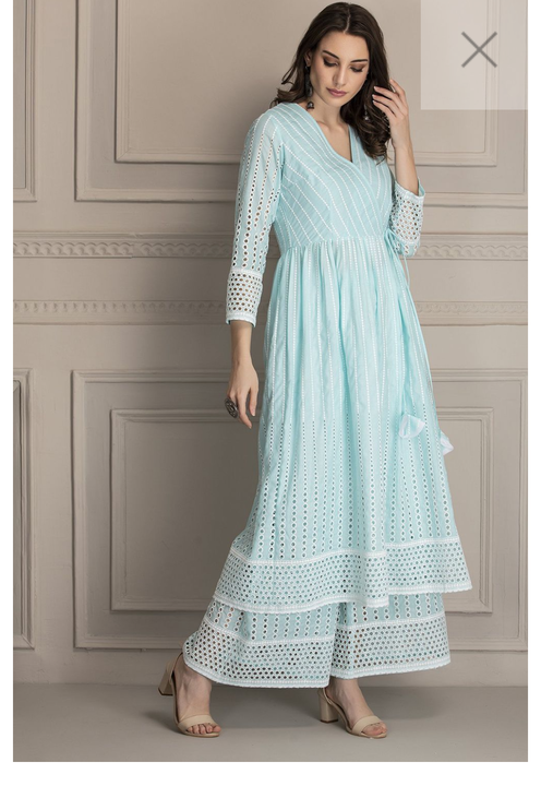 Post image I want 1 Pieces of Chikankari dress 
Similar to picture 
Price under 1000 .
Chat with me only if you offer COD.
Below is the sample image of what I want.