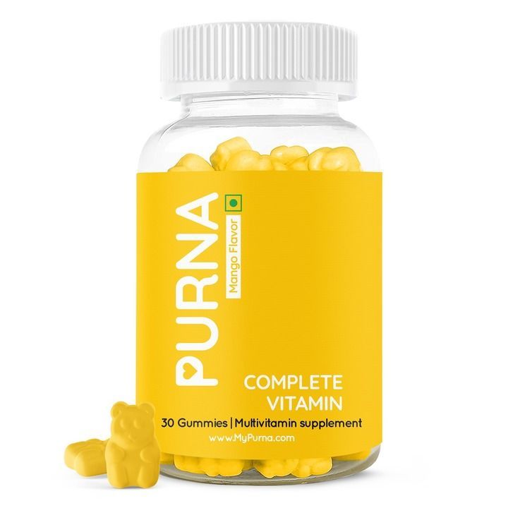 Purna Gummies Complete Beauty Multivitamin Mango Gummies for Adults & kids, 30 Day Pack uploaded by Nector Foods Private Limited on 5/11/2021