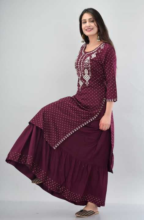 Kurti with skirt design uploaded by business on 5/11/2021