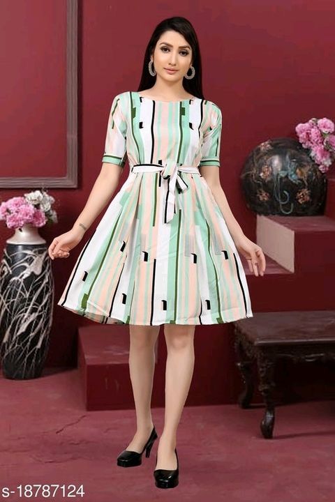 Trendy New Desgine Western Dress With Belt
 uploaded by business on 5/11/2021
