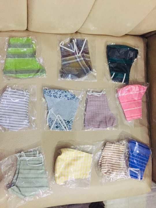 Post image Cotton mask double layered moq 200-500pcs for order whatsapp at 9023666665