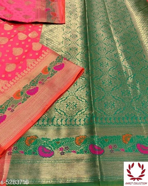 Banarasi silk saree uploaded by AMRIT COLLECTION on 8/2/2020