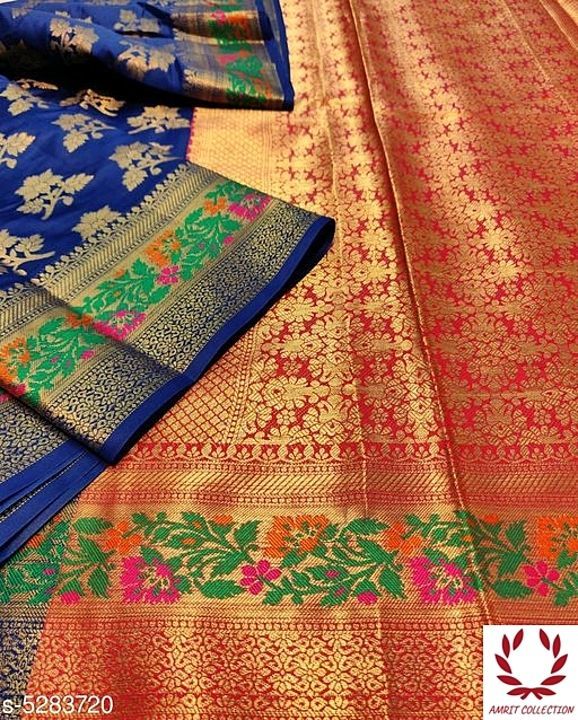 Banarasi silk saree uploaded by AMRIT COLLECTION on 8/2/2020
