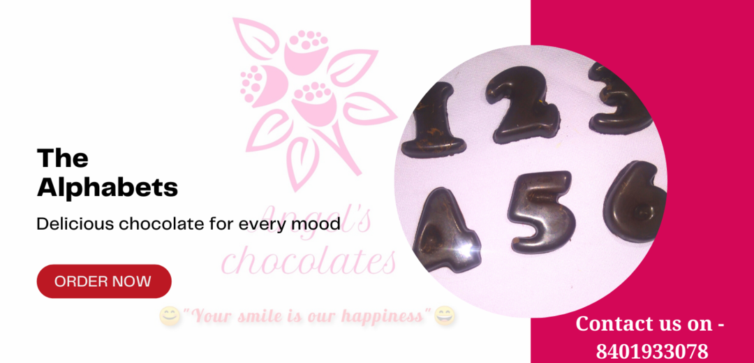 All alphabets and number chocolates uploaded by Angel's Chocolates on 5/12/2021