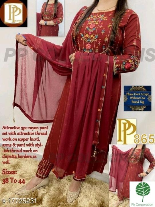 Stylish kurti set with duptta uploaded by business on 5/12/2021