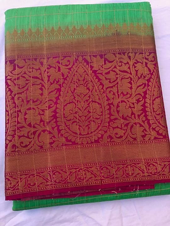Kota saree with checks uploaded by business on 8/3/2020