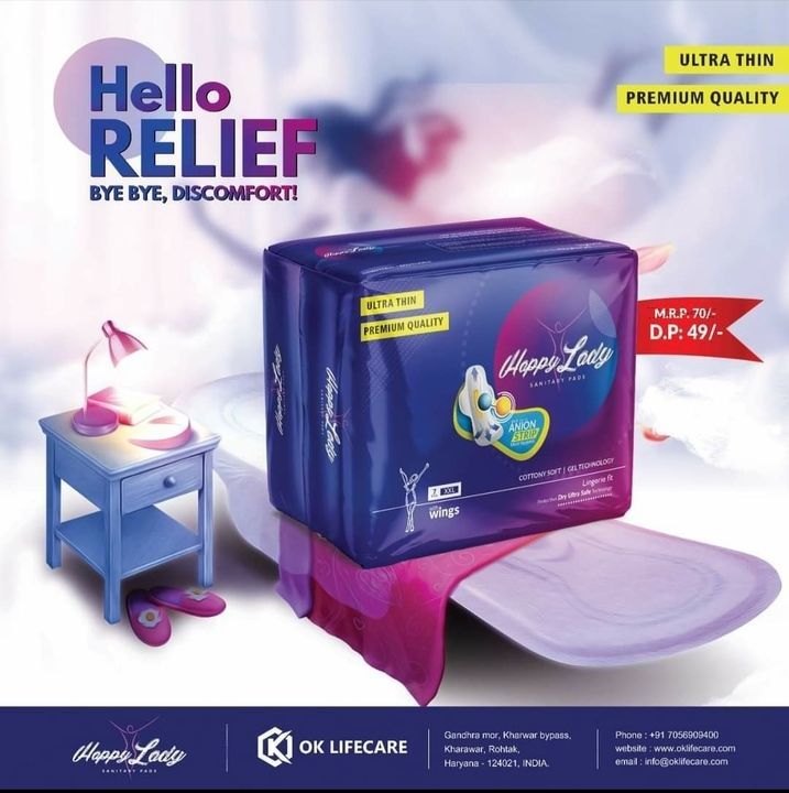 hello relief senetary pads uploaded by OK LIFE CARE  on 5/13/2021