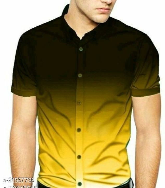 Mens printed shirts yellow uploaded by business on 5/13/2021