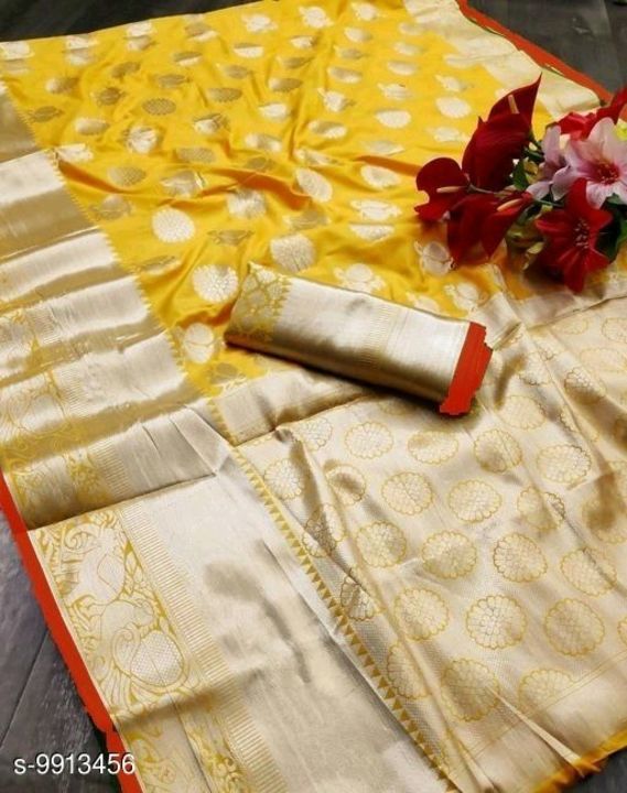 Banarsi silk zari woven saree uploaded by business on 5/13/2021