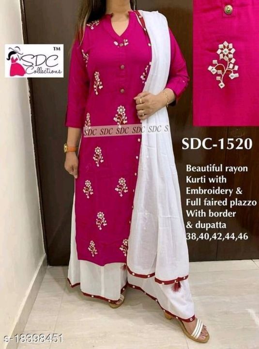 Kurta with plazzo uploaded by AFRAH'S BOUTIQUE on 5/13/2021