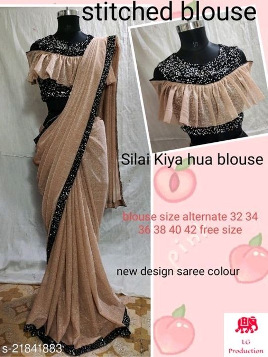 Designer saree with ready made Blouse uploaded by business on 5/13/2021
