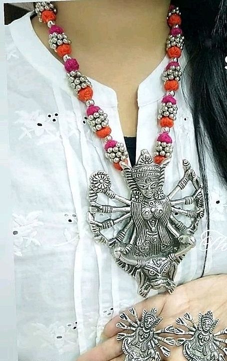 Durga ...locket .dokra set uploaded by Rongdhonu..Hand Craft. on 8/3/2020