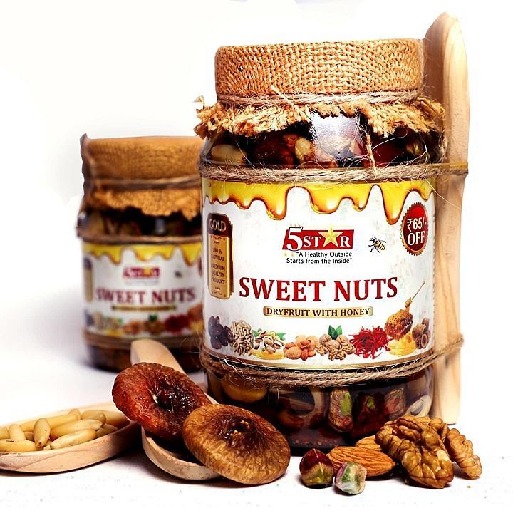 Healthy Sugar Free Sweets Nuts dipped in Pure Honey for Vigour , Strength, Stamina and timing uploaded by 5 Star honey on 8/3/2020