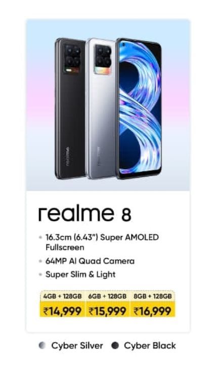 Realme 8 uploaded by Aditya mobile shopee on 5/14/2021
