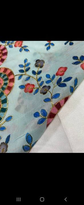 Silk embroidery with digital print  uploaded by business on 5/15/2021