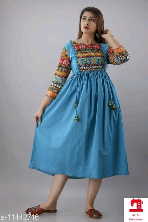 A - lin Cotton Mustered Kurti uploaded by business on 5/15/2021