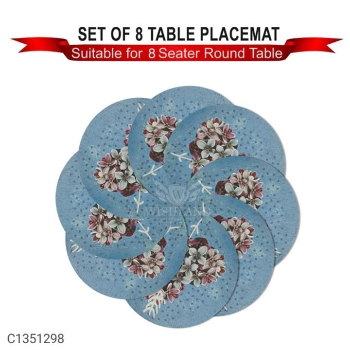 *Catalog Name:* Table Placemat- Round Table Placemats For 8 Seater Table (Set of 8) Vol-1

*Details: uploaded by ALLIBABA MART on 5/15/2021