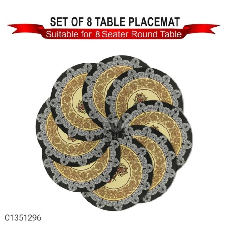*Catalog Name:* Table Placemat- Round Table Placemats For 8 Seater Table (Set of 8) Vol-1

*Details: uploaded by ALLIBABA MART on 5/15/2021