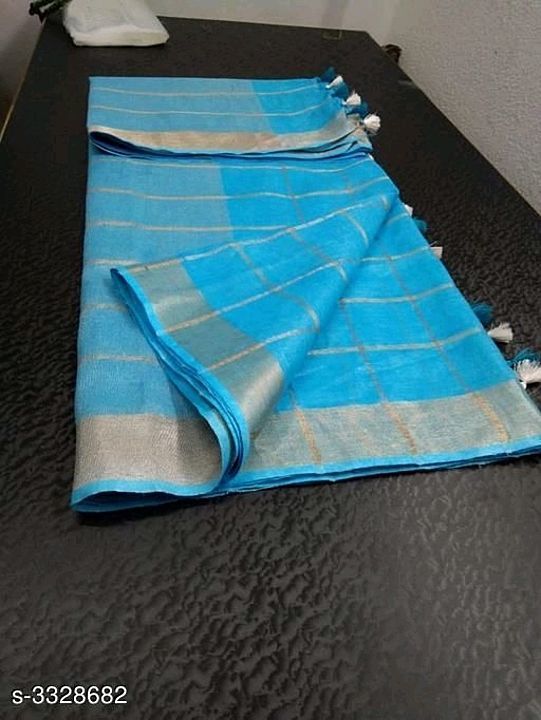 pure linen by linen Saree  uploaded by business on 8/4/2020