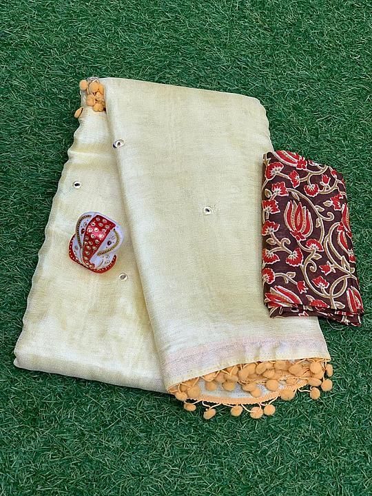 Linen saree uploaded by business on 3/20/2020