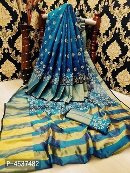 Cotton silk printed saree uploaded by business on 5/15/2021