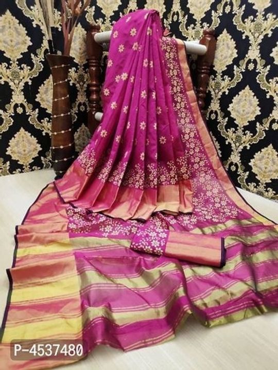 Cotton silk printed saree uploaded by Top trend collection on 5/15/2021