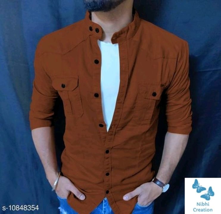 OLIVE GREEN DOUBLE POCKET CASUAL SHIRT uploaded by Nibhicolletion on 5/15/2021