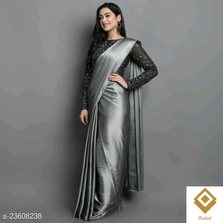 Satin saree uploaded by business on 5/15/2021
