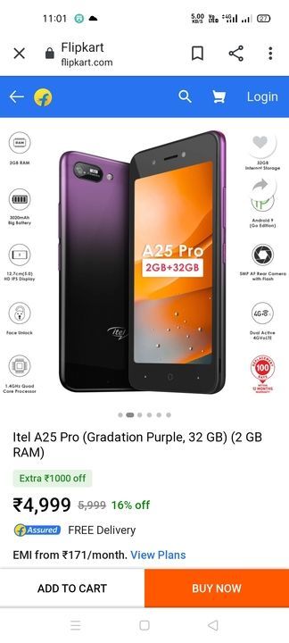 Itel A 25 Pro (2+32) uploaded by Kishan Mobile on 5/16/2021
