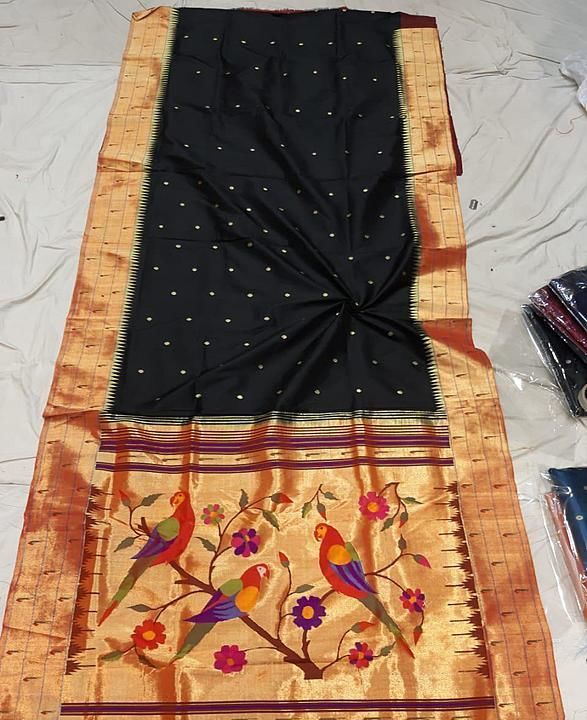 Pure sillk handmade broket paithani saree uploaded by business on 8/4/2020
