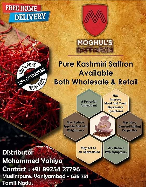 Pure Kashmiri Moghul's Saffron  uploaded by business on 8/4/2020