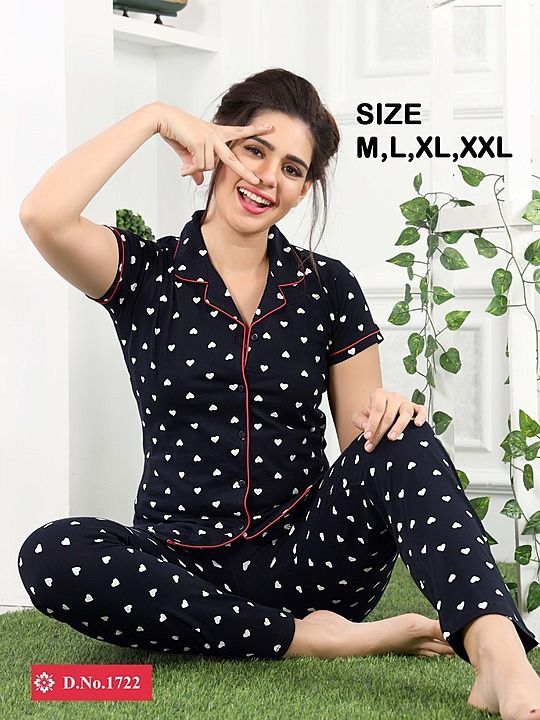 Post image *NEW ARRIVAL*

➖ 2 PSC COMBO

➖ FRONT OPEN STYLE NIGHTSUIT

➖ SOFT COTTON HOSIERY MATERIAL

➖ SIZE : S M L XL XXL

➖ RATE : S M L : ₹ 850/-
                 XL 2XL : ₹ 900/-

➖ SHIPPING EXTRA

➖ BOOK NOW
Interested people join my grp

https://chat.whatsapp.com/ItqbBIhDZwG8e4RIUkfwGc
