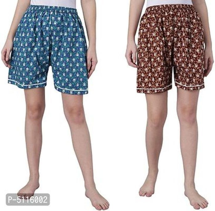 Moq 5 combo💐For Whoalsaler 🍧 COD Available 🌹printed Shorts combo uploaded by ALLIBABA MART on 5/16/2021